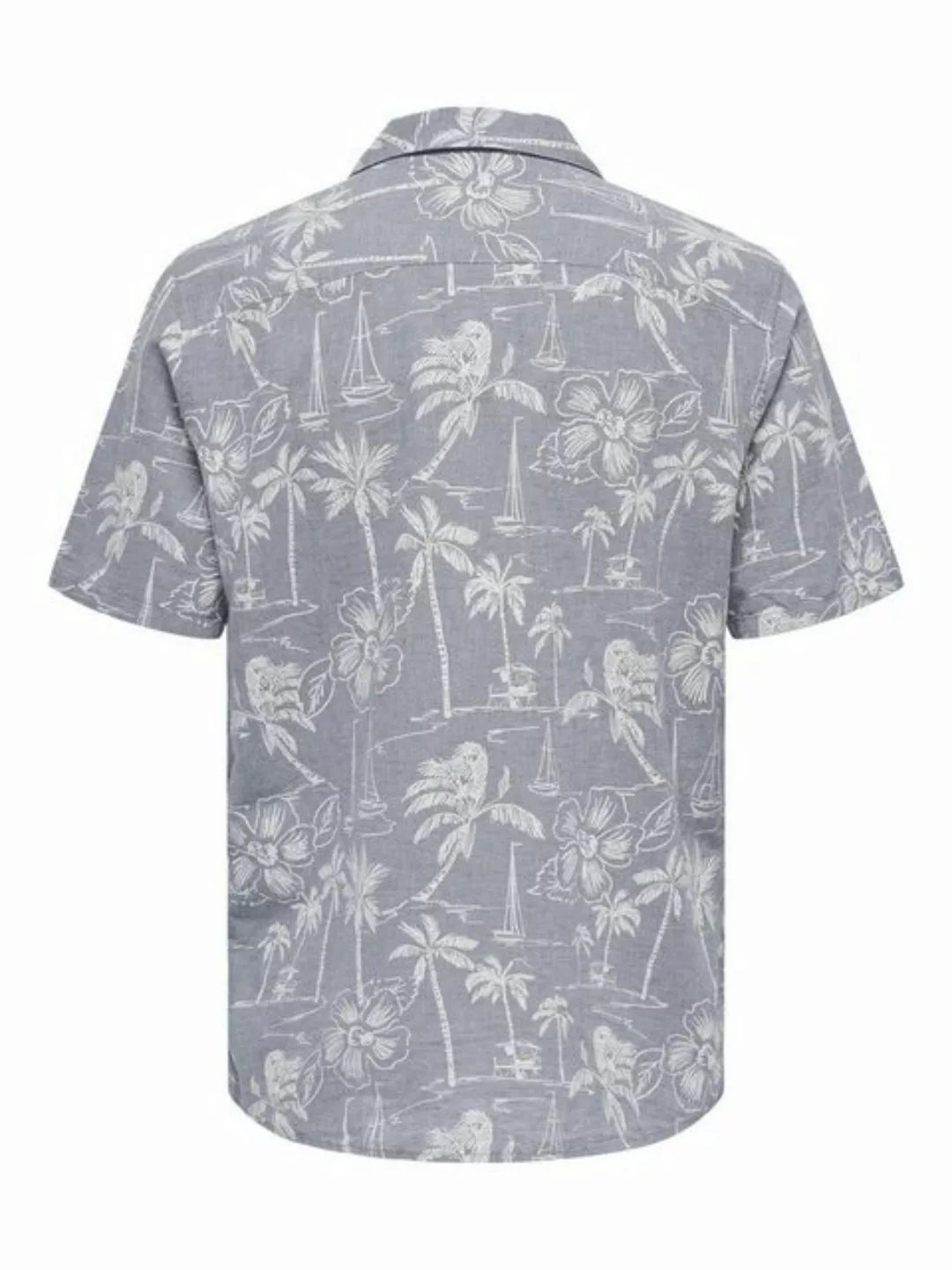 ONLY & SONS Hawaiihemd "ONSCAIDEN SS RESORT AOP LINEN SHIRT NOOS" günstig online kaufen