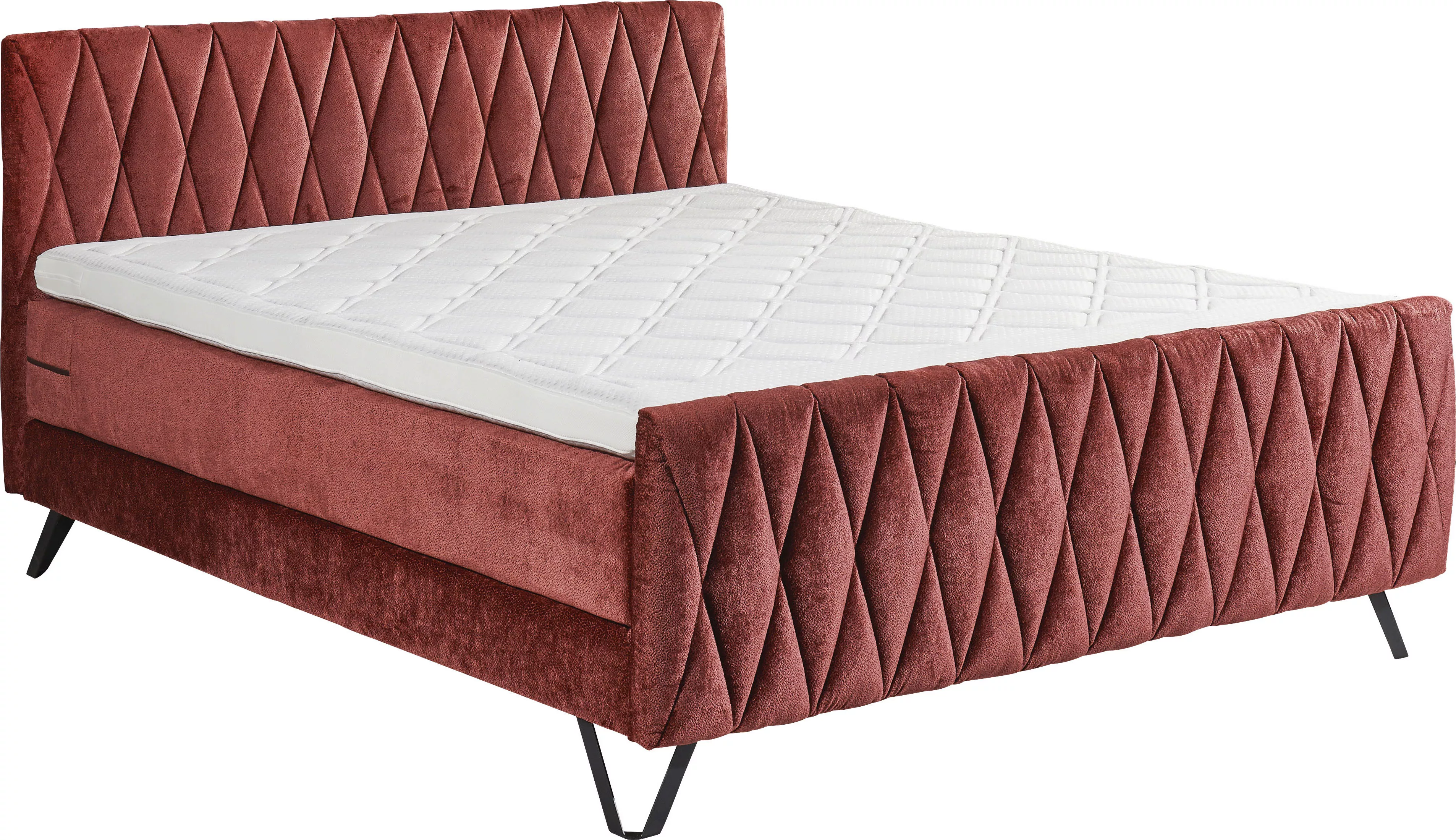 ED EXCITING DESIGN Boxspringbett "Marsala", Duo-Matratze - harte Kokosmatte günstig online kaufen