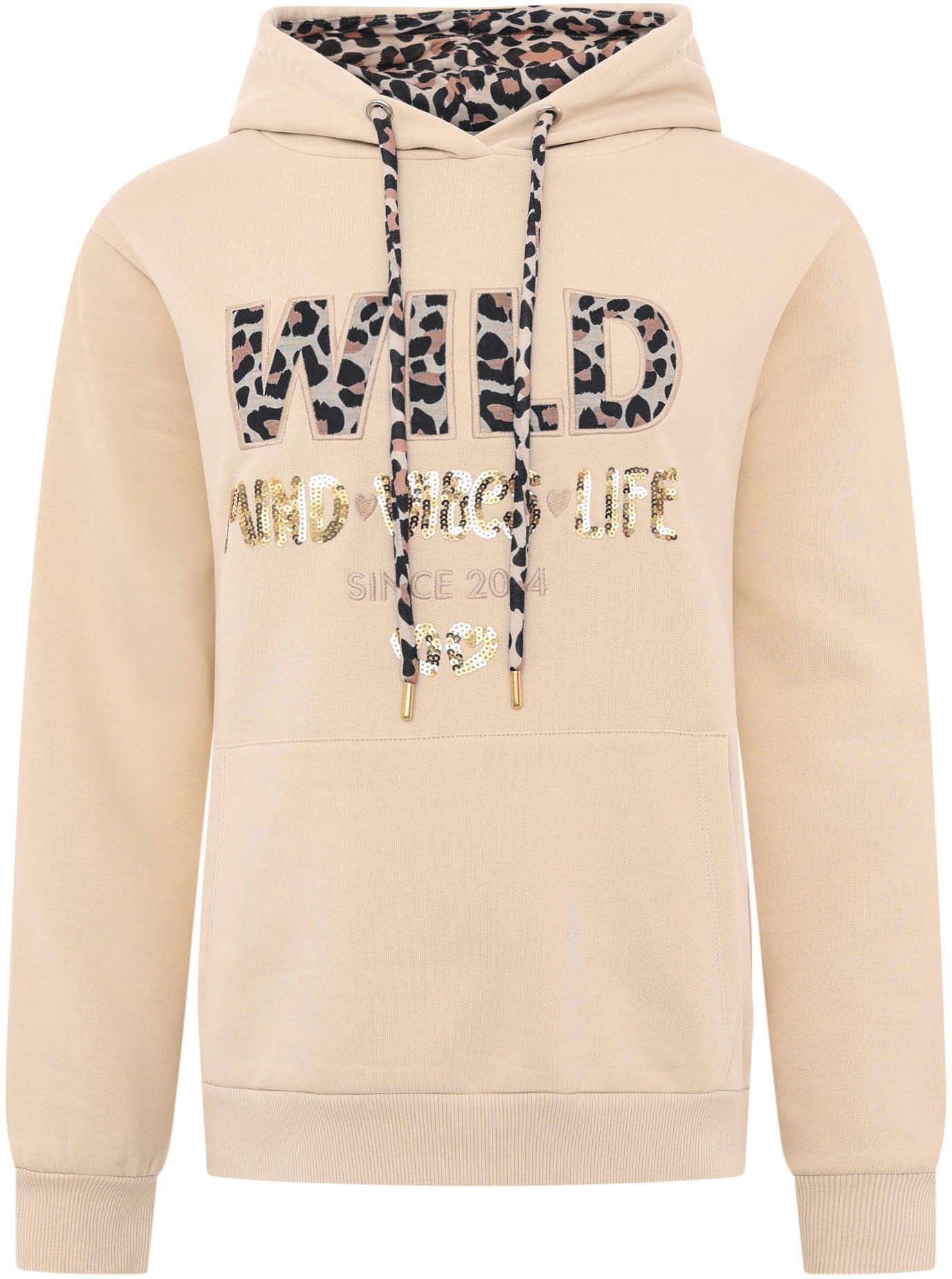 Zwillingsherz Hoodie "Wild Free" mit Pailletten, günstig online kaufen