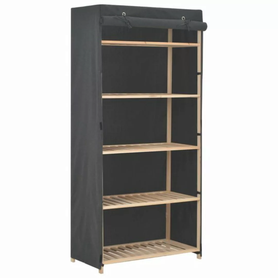 furnicato Kleiderschrank Grau 79 x 40 x 170 cm Stoff günstig online kaufen