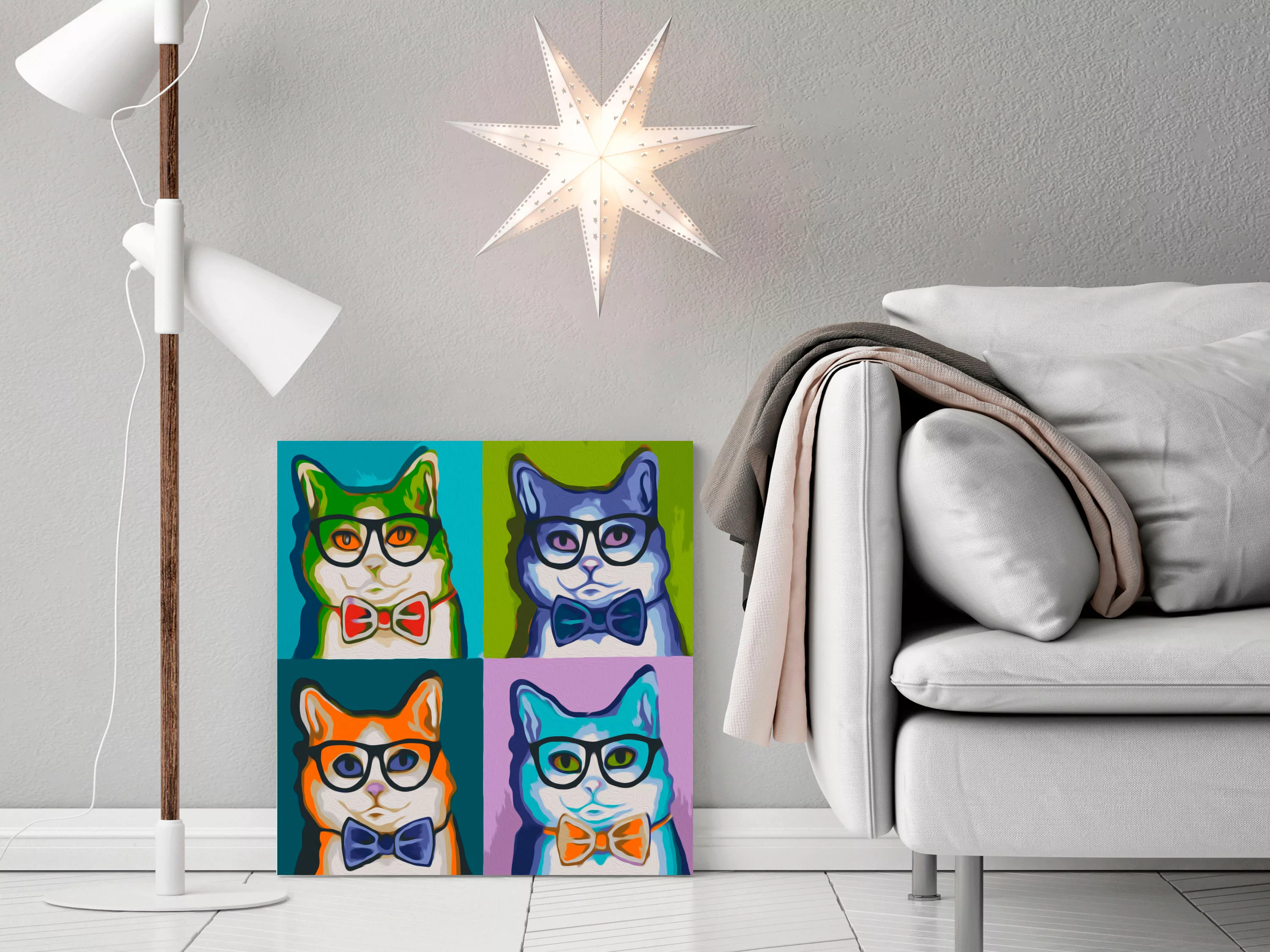 Malen Nach Zahlen - Katzen Mit Brillen günstig online kaufen