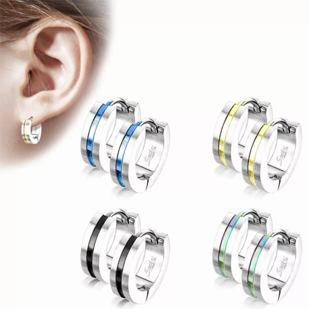 Order & Smile Schmuck Klappcreolen Männer günstig online kaufen
