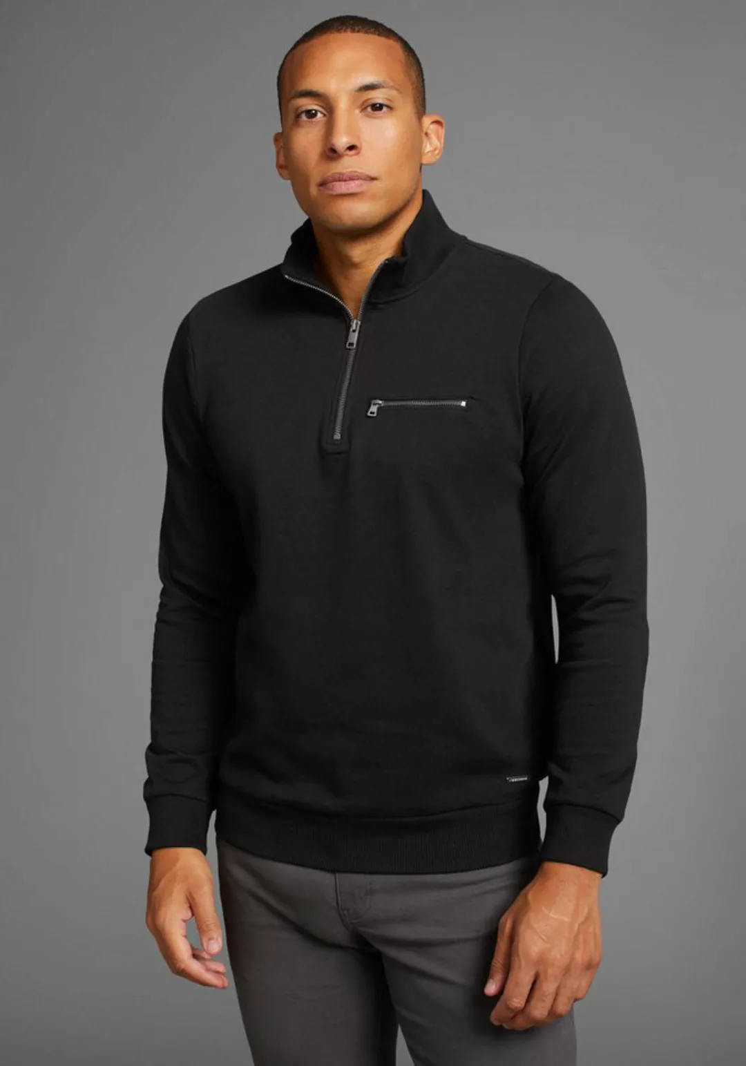 Bruno Banani Sweatshirt mit Troyer Kragen - NEUE KOLLEKTION günstig online kaufen