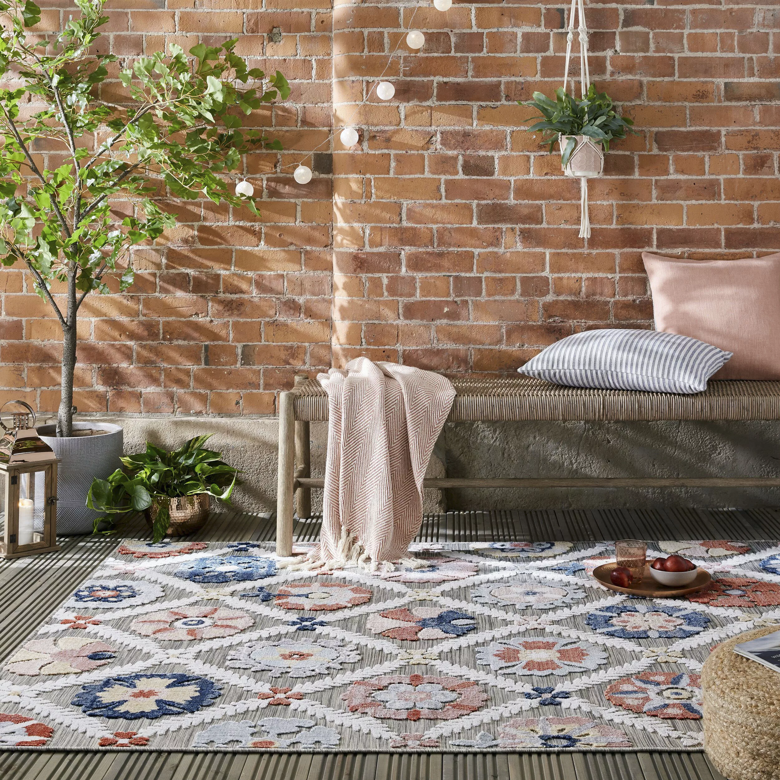 FLAIR RUGS Teppich »Flora«, rechteckig, Outdoor geeignet, Hoch-Tief Effekt günstig online kaufen