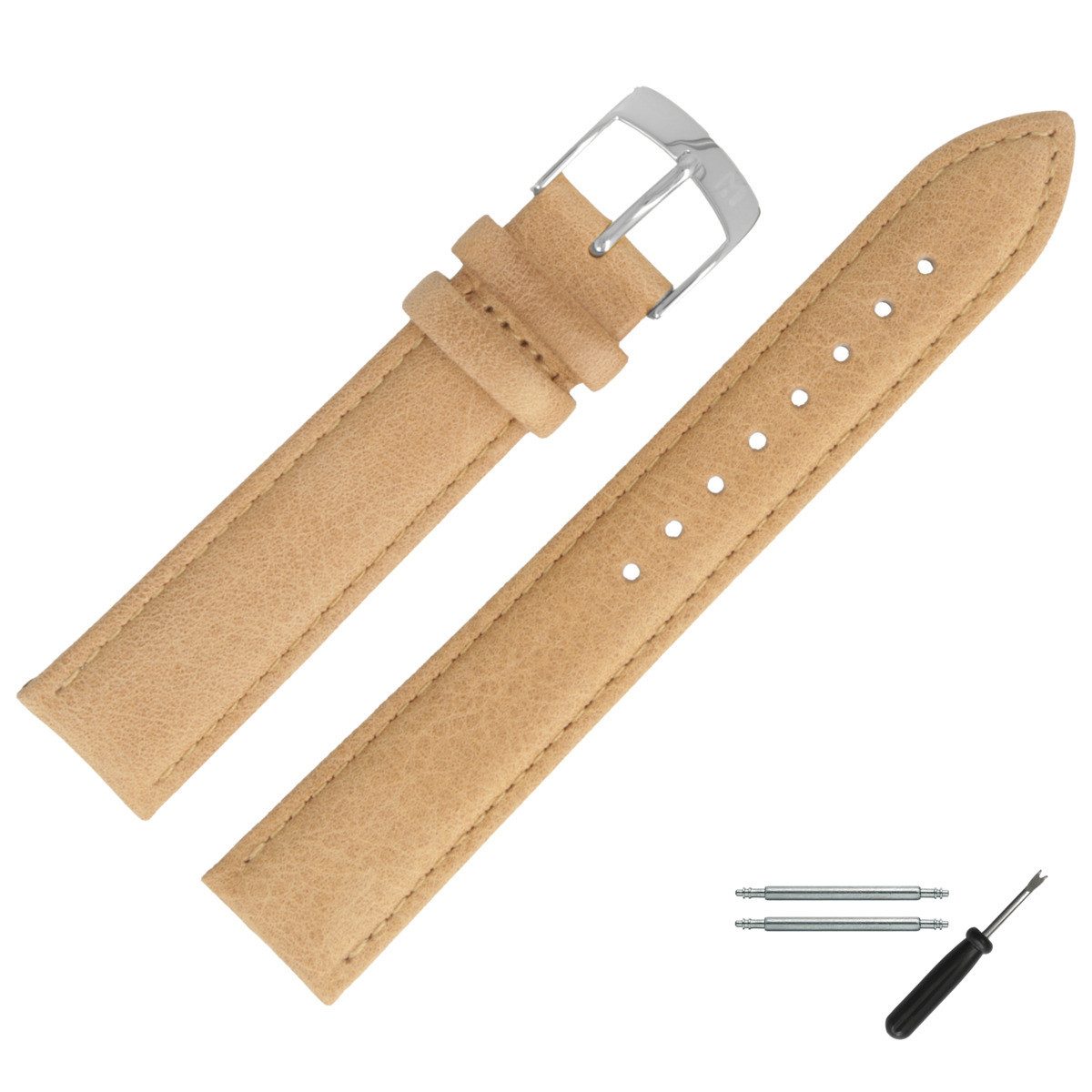 MARBURGER Uhrenarmband 16mm Leder günstig online kaufen