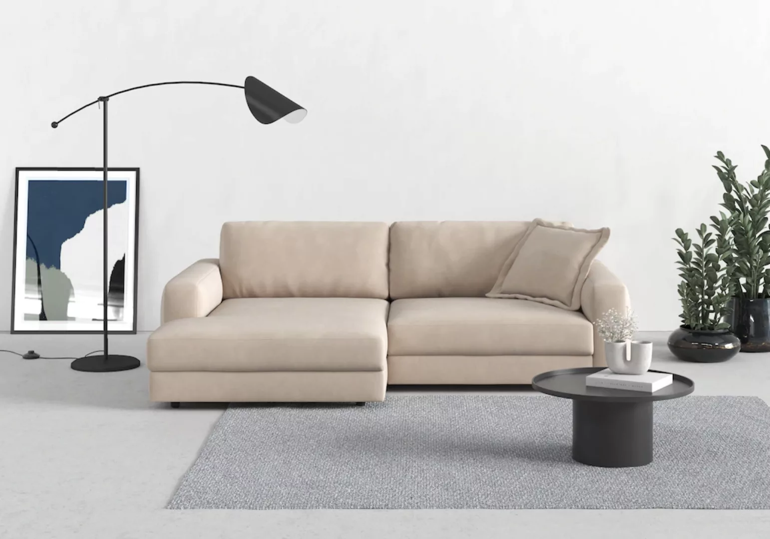 TRENDMANUFAKTUR Ecksofa "Bourbon, Designsofa mit tollem Sitzkomfort, L-Form günstig online kaufen