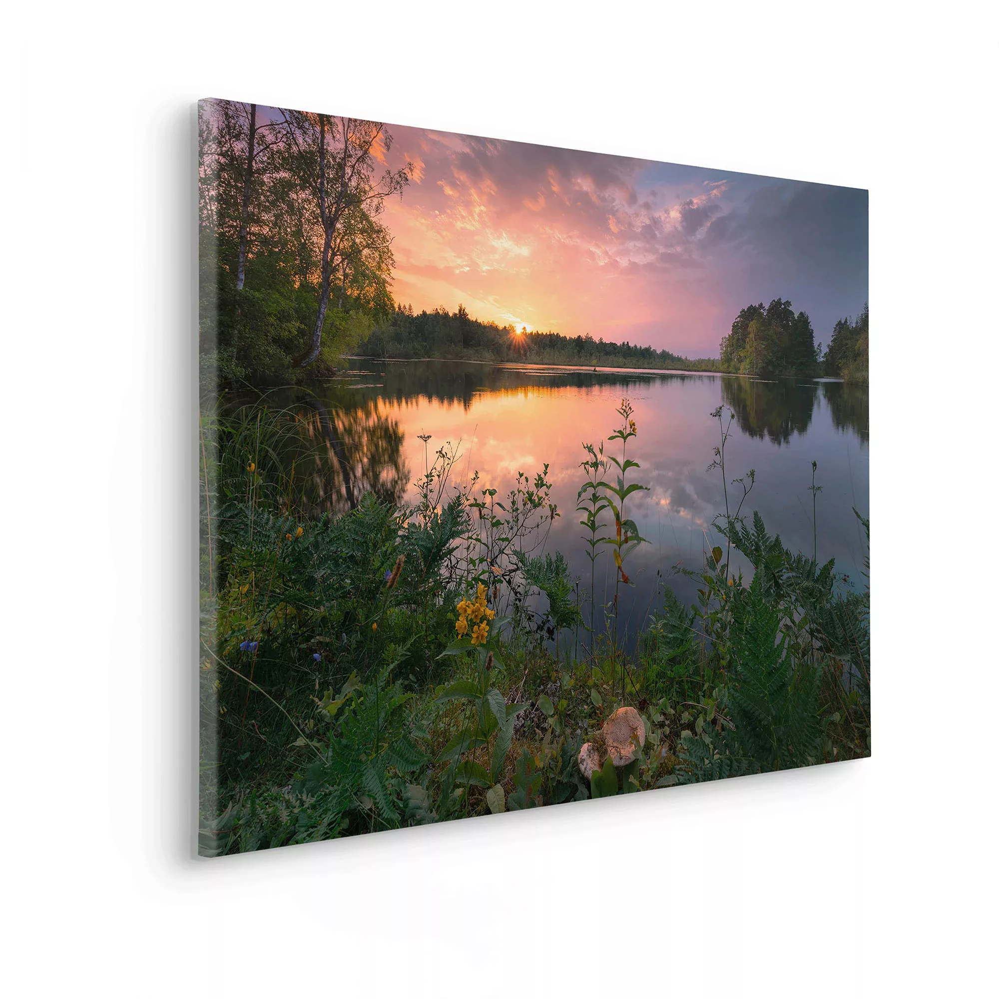 Komar Leinwandbild "Keilrahmenbild - Abends in Schweden - Größe 90 x 60 cm" günstig online kaufen