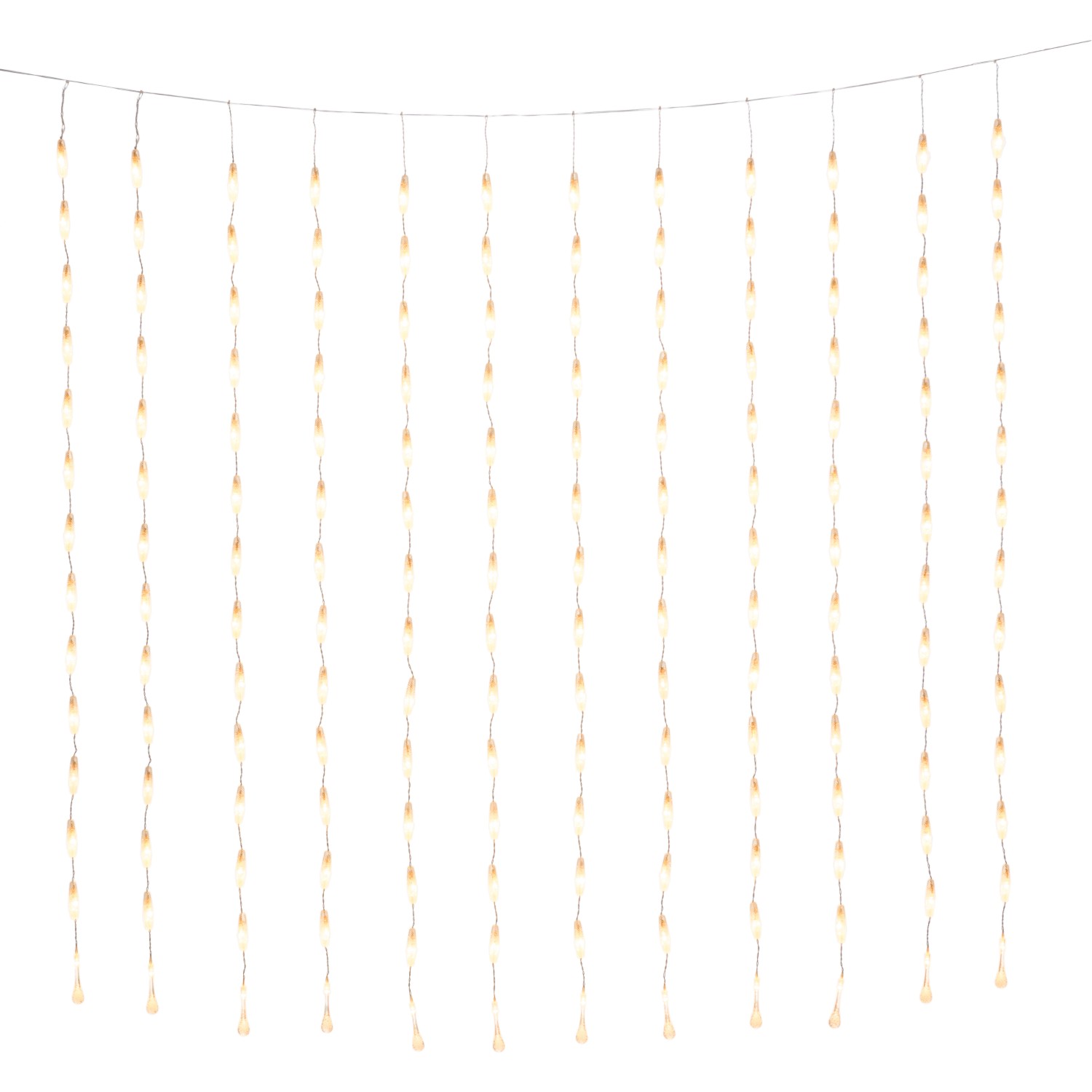 Konstsmide LED Lichtervorhang Tropfenform 400 Bernsteinfarbene Dioden Außen günstig online kaufen