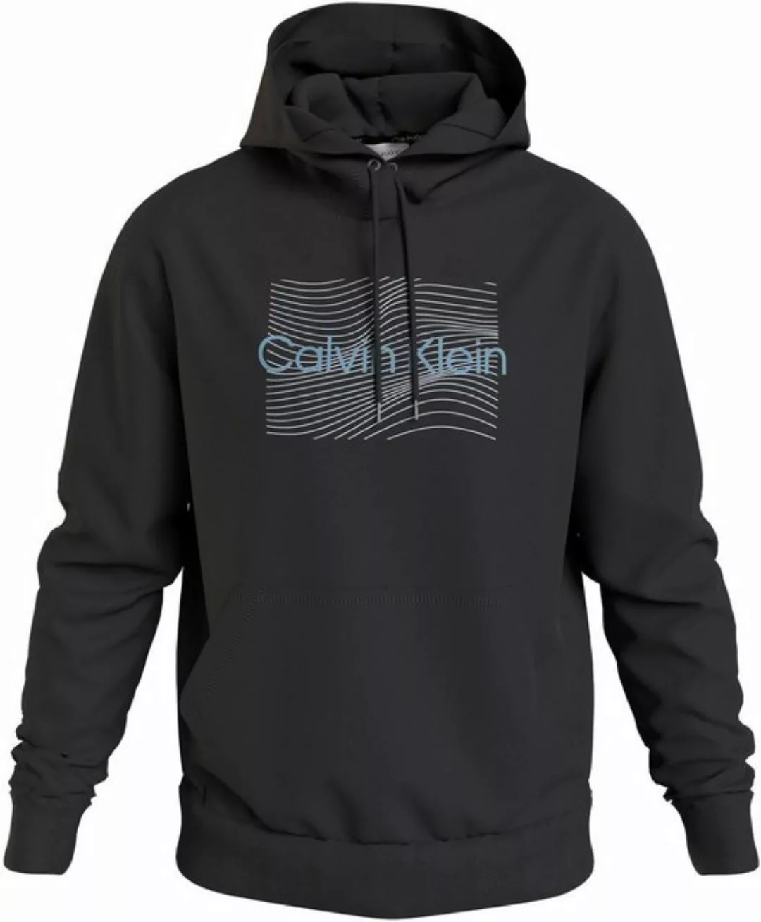 Calvin Klein Kapuzensweatshirt WAVE LINES HERO LOGO HOODIE mit Markenlabel günstig online kaufen