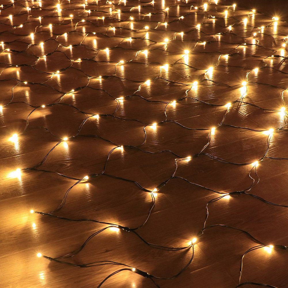 Rosnek LED-Lichternetz Solar Wasserdichte Mesh Lichterkette günstig online kaufen