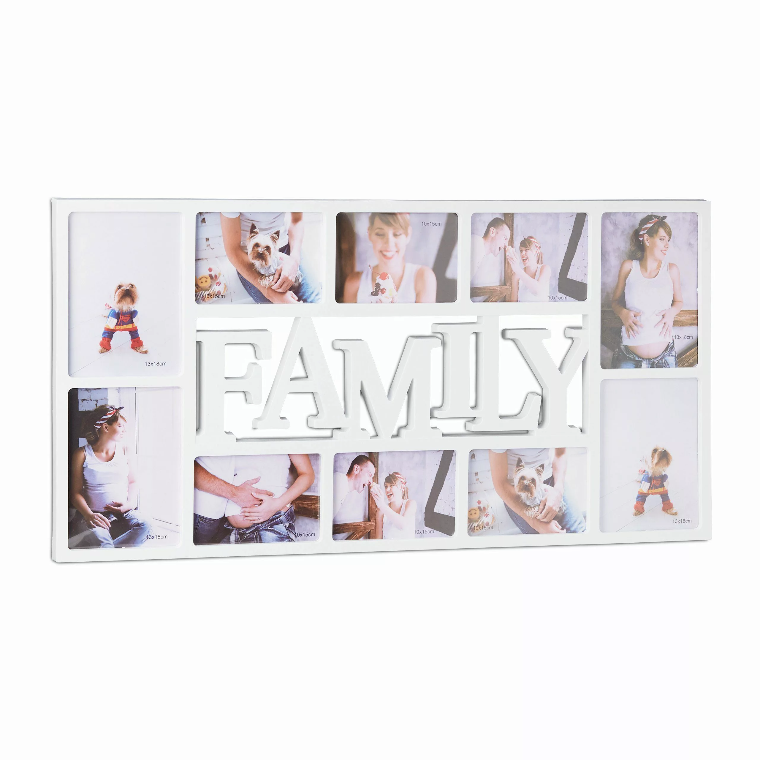 relaxdays Collagerahmen Bilderrahmen Familie für 10 günstig online kaufen