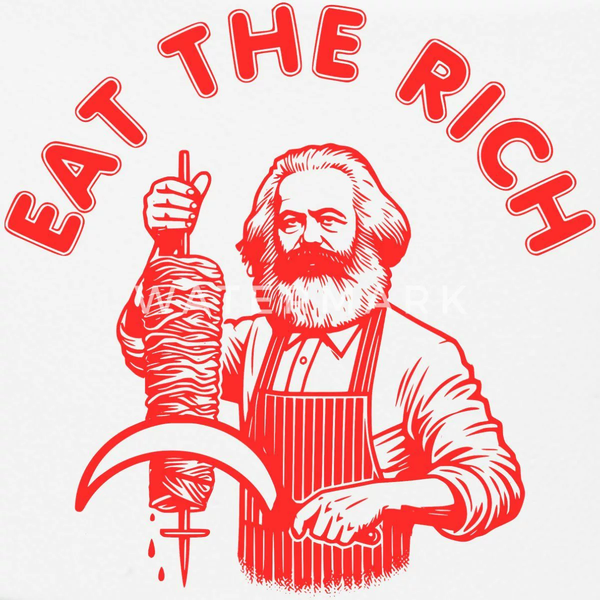 Spreadshirt Karl Marx Döner Kebab Eat günstig online kaufen