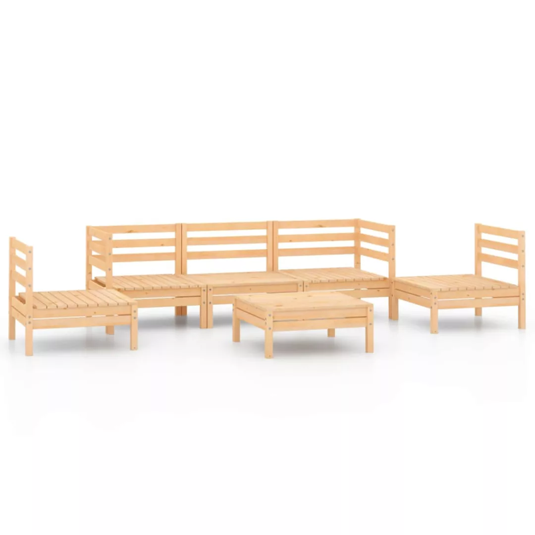 6-tlg. Garten-lounge-set Kiefer Massivholz günstig online kaufen