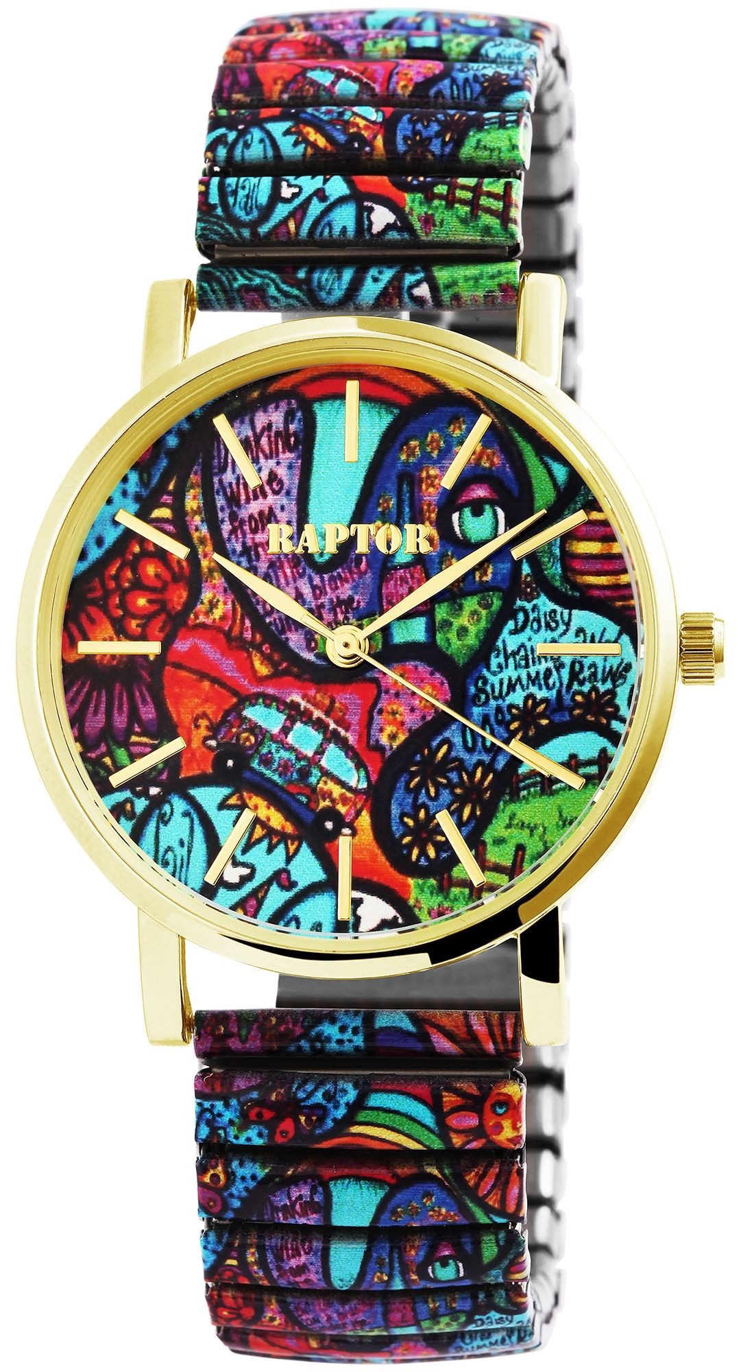 Raptor Quarzuhr Colorful Edition mit Edelstahlzugarmband, günstig online kaufen