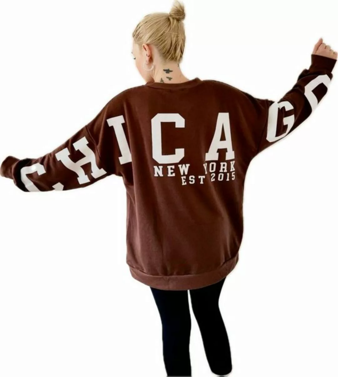 Worldclassca Longsweatshirt Worldclassca Oversized Sweatshirt CHICAGO Langa günstig online kaufen