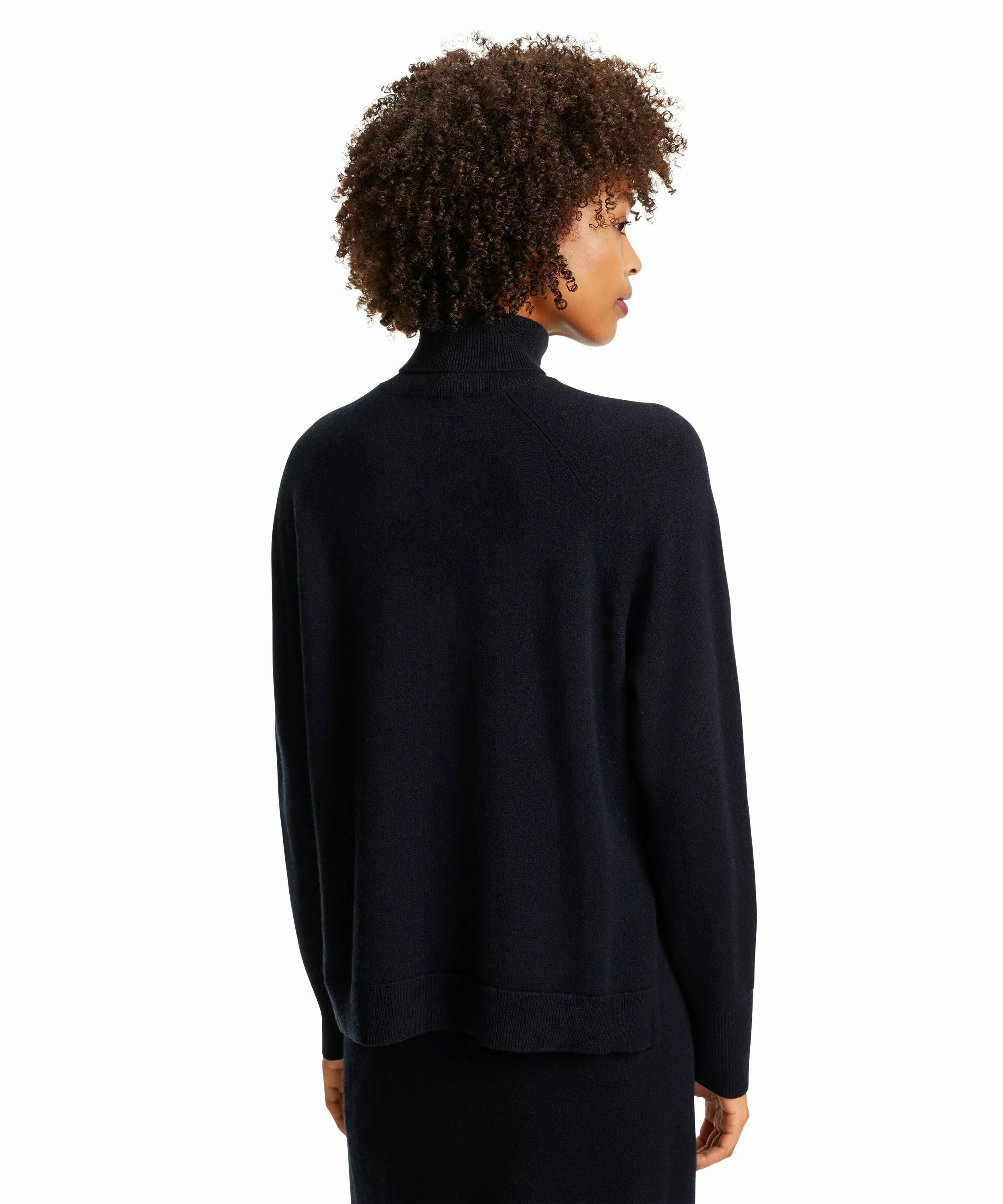 FALKE Damen Pullover Rollkragen, XL, Blau, Uni, Kaschmir, 64170-643705 günstig online kaufen