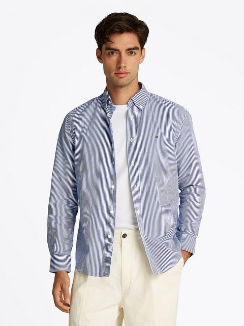 Tommy Hilfiger Langarmhemd FLEX POPLIN CLASSIC STP RF SHIRT mit Sreifenmust günstig online kaufen