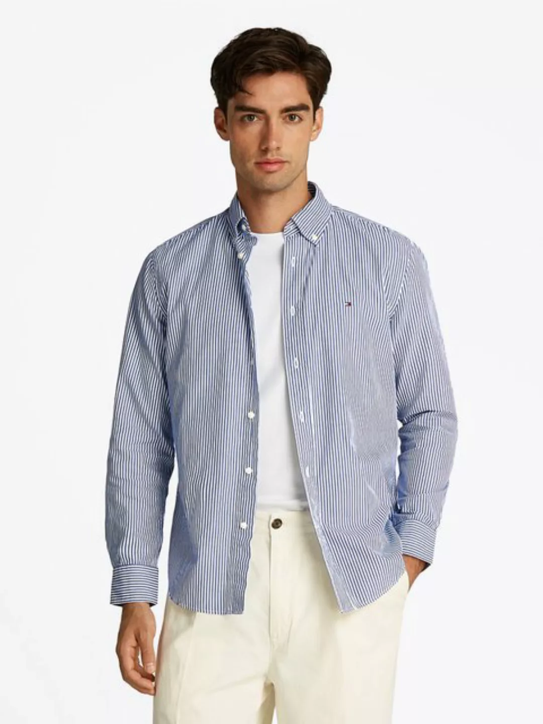 Tommy Hilfiger Langarmhemd "FLEX POPLIN CLASSIC STP RF SHIRT", mit Sreifenm günstig online kaufen