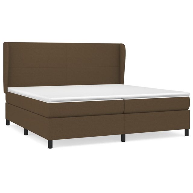 vidaXL Boxspringbett Boxspringbett mit Matratze Dunkelbraun 200x200 cm Stof günstig online kaufen