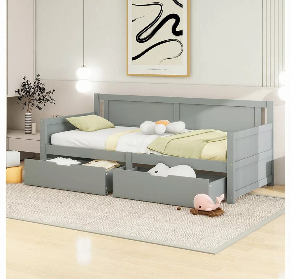 Sweiko Kinderbett Einzelbett,Jugendbett,Massivholzbett,Stauraumbett, (Holzb günstig online kaufen