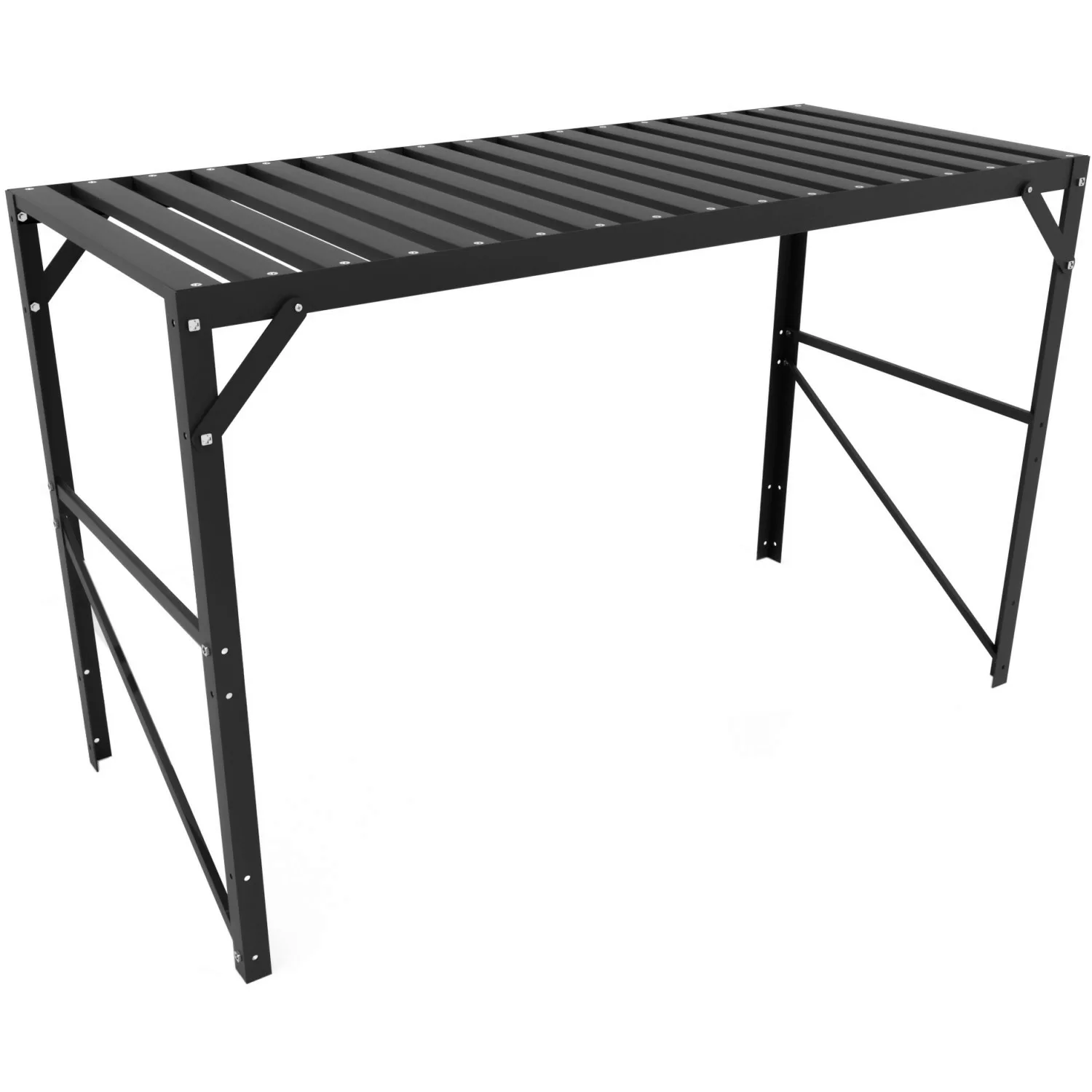 Vitavia Alutisch mit 1 Ablage, 121 cm x 54 cm x 76 cm Schwarz günstig online kaufen