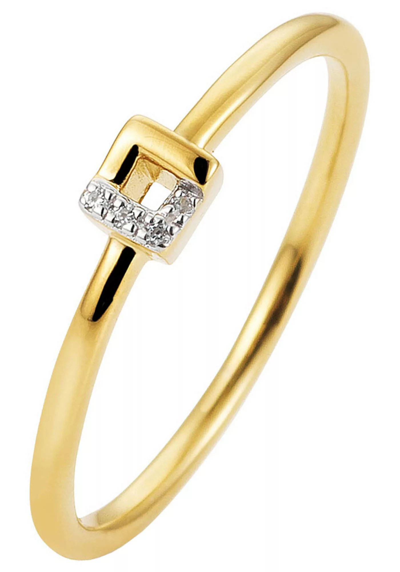 JOBO Diamantring, schmal 585 Gold bicolor mit 4 Diamanten günstig online kaufen