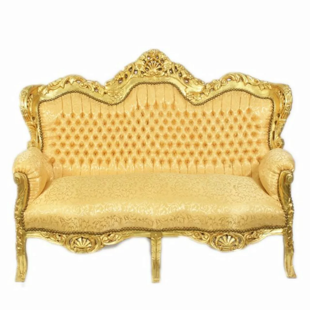 Casa Padrino 2-Sitzer Barock 2-er Sofa King Gold Muster / Gold - Barock Möb günstig online kaufen