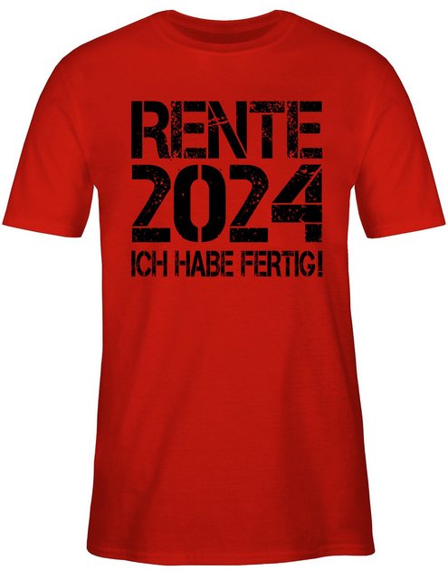 Shirtracer T-Shirt Rente 2024 - schwarz Rentner Rente günstig online kaufen