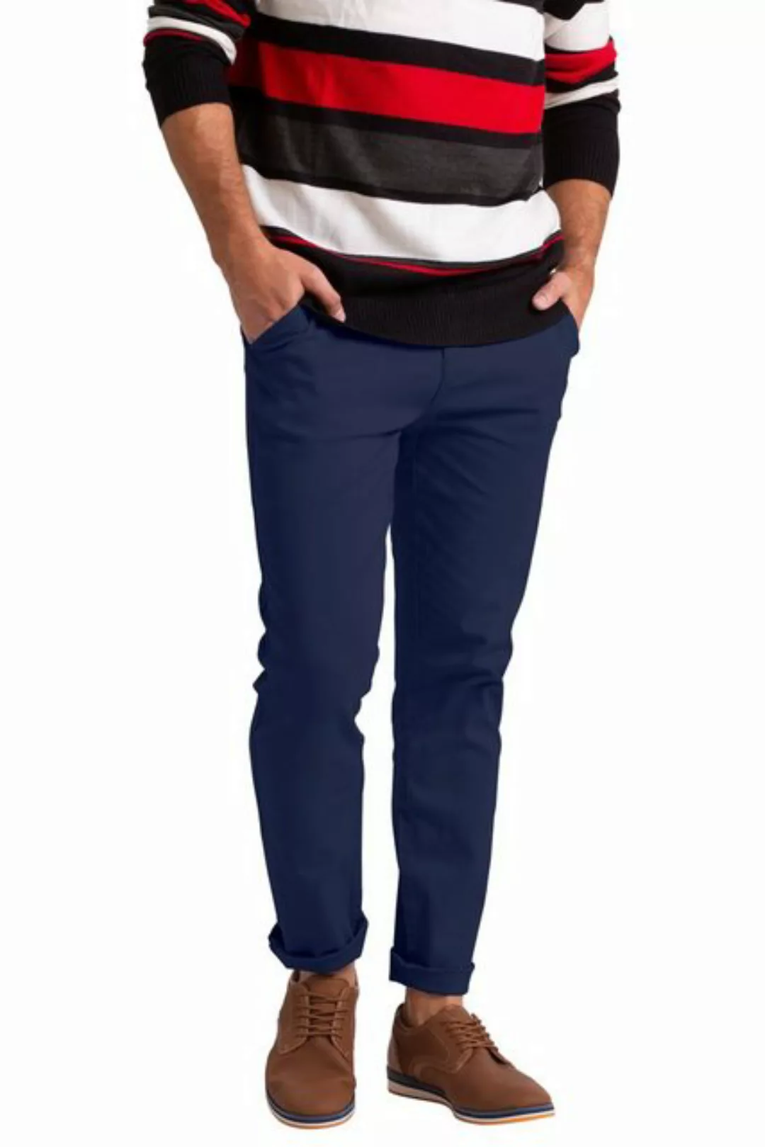 BlauerHafen Chinohose Slim-Fit-Chinos für Herren klassischer Stretch-Chinoh günstig online kaufen