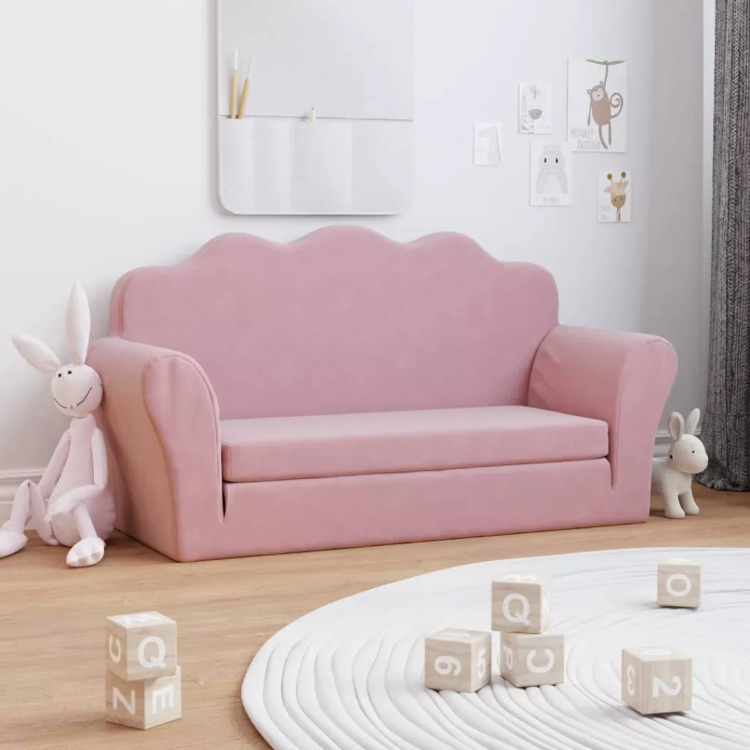 Vidaxl Kindersofa 2-sitzer Rosa Weich Plüsch günstig online kaufen