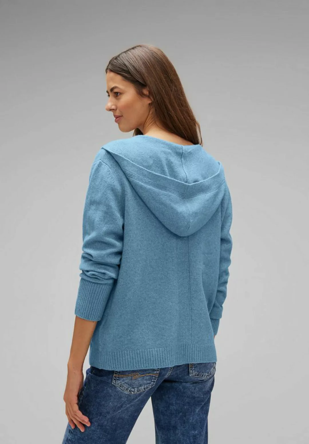 STREET ONE Strickjacke Hoodie Cardigan mit Kapuze günstig online kaufen