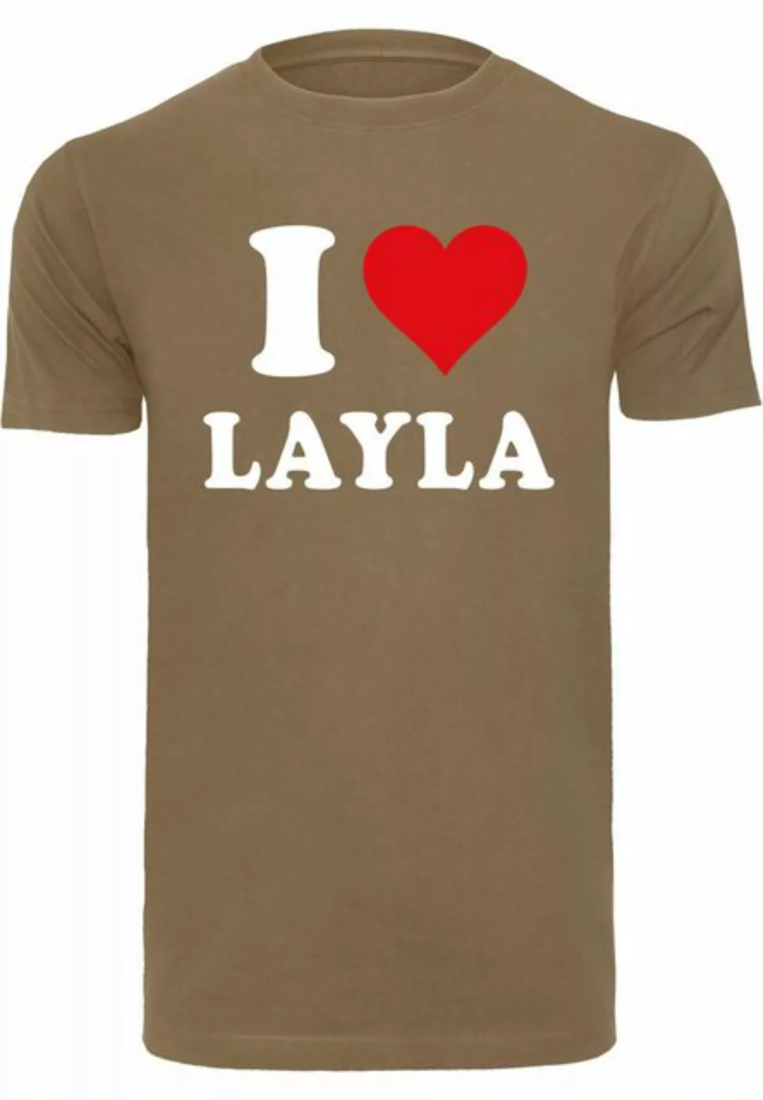 Merchcode T-Shirt Merchcode Herren I Love Layla X T-Shirt (1-tlg) günstig online kaufen