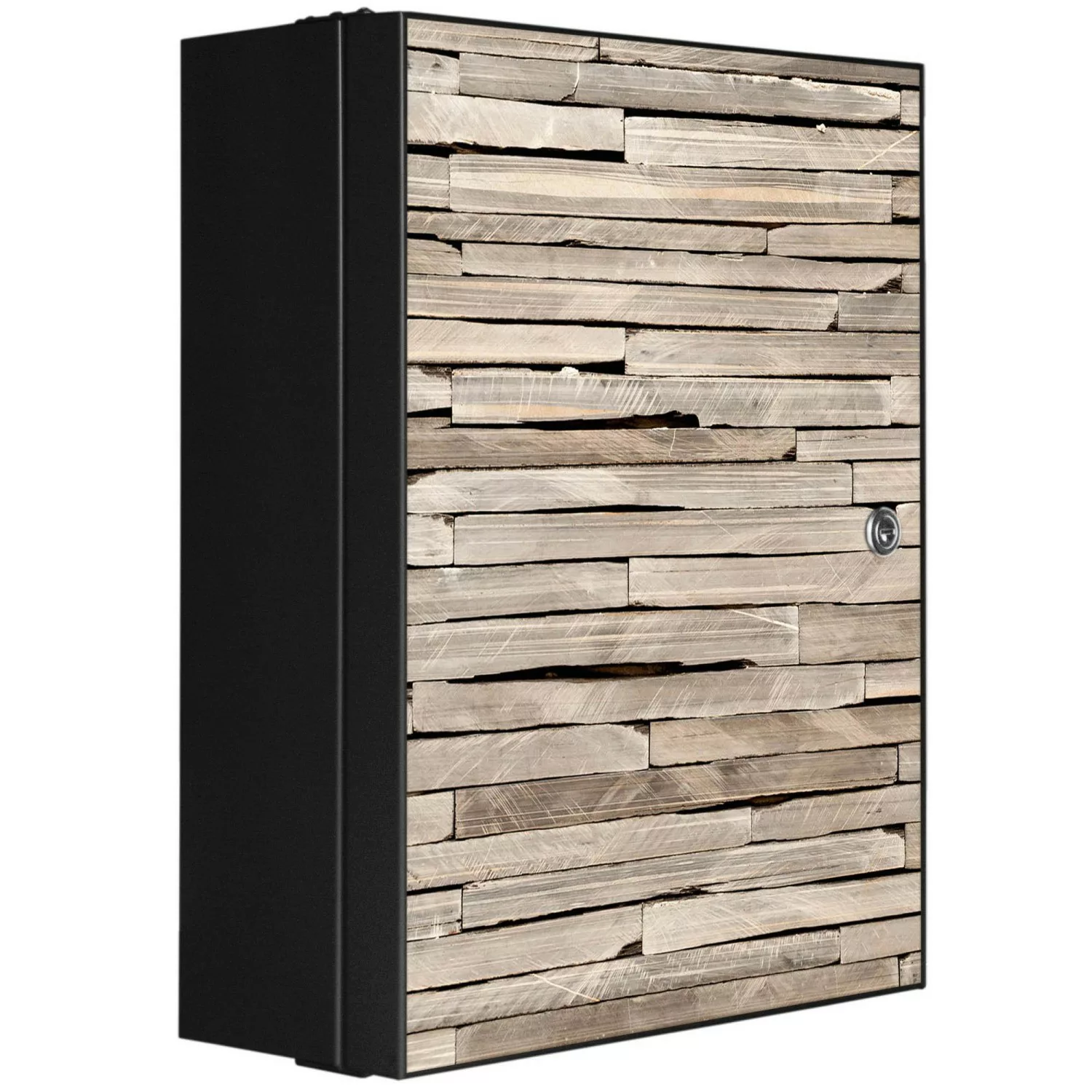 Banjado XXL Medizinschrank Abschliessbar 35x46x15cm Arzneischrank Anthrazit günstig online kaufen