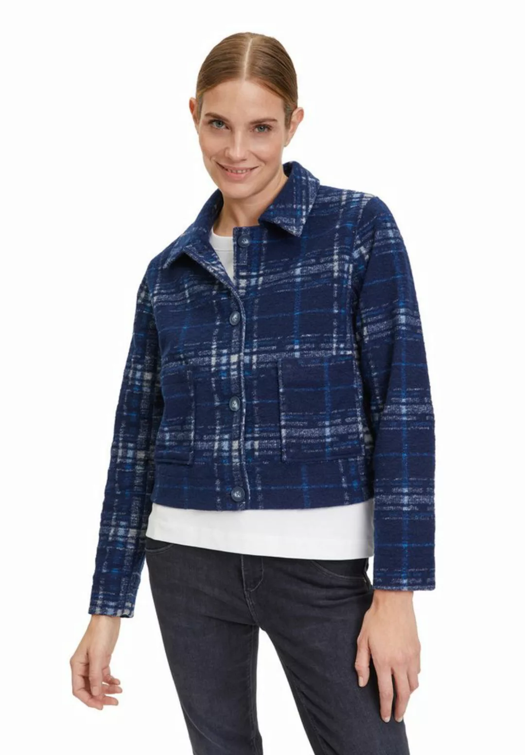 Betty&Co Jackenblazer "Betty & Co Wolljacke langarm", Muster günstig online kaufen