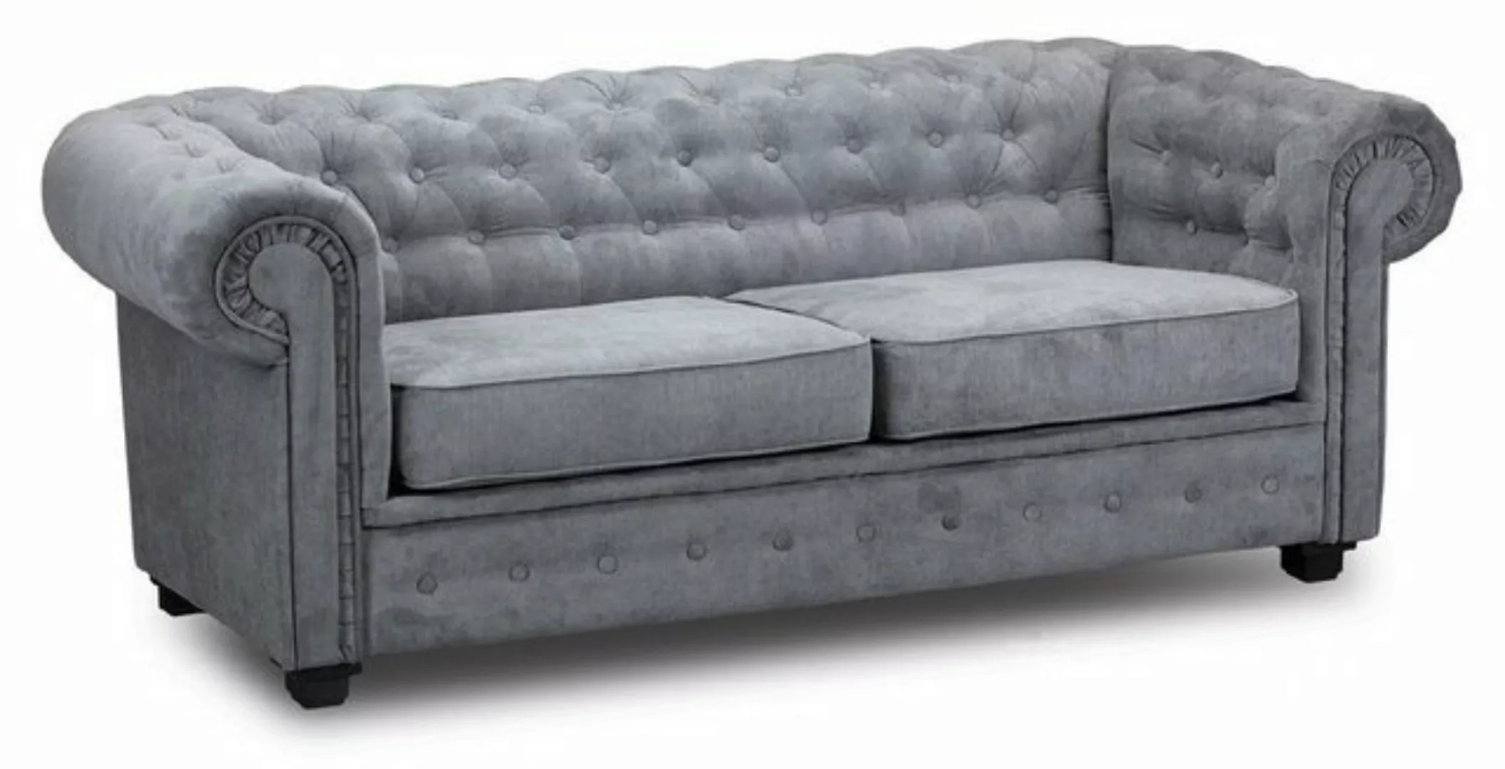 JVmoebel Sofa Graue Chesterfield Couch Polster Möbel Zweisitzer Couch Neu, günstig online kaufen