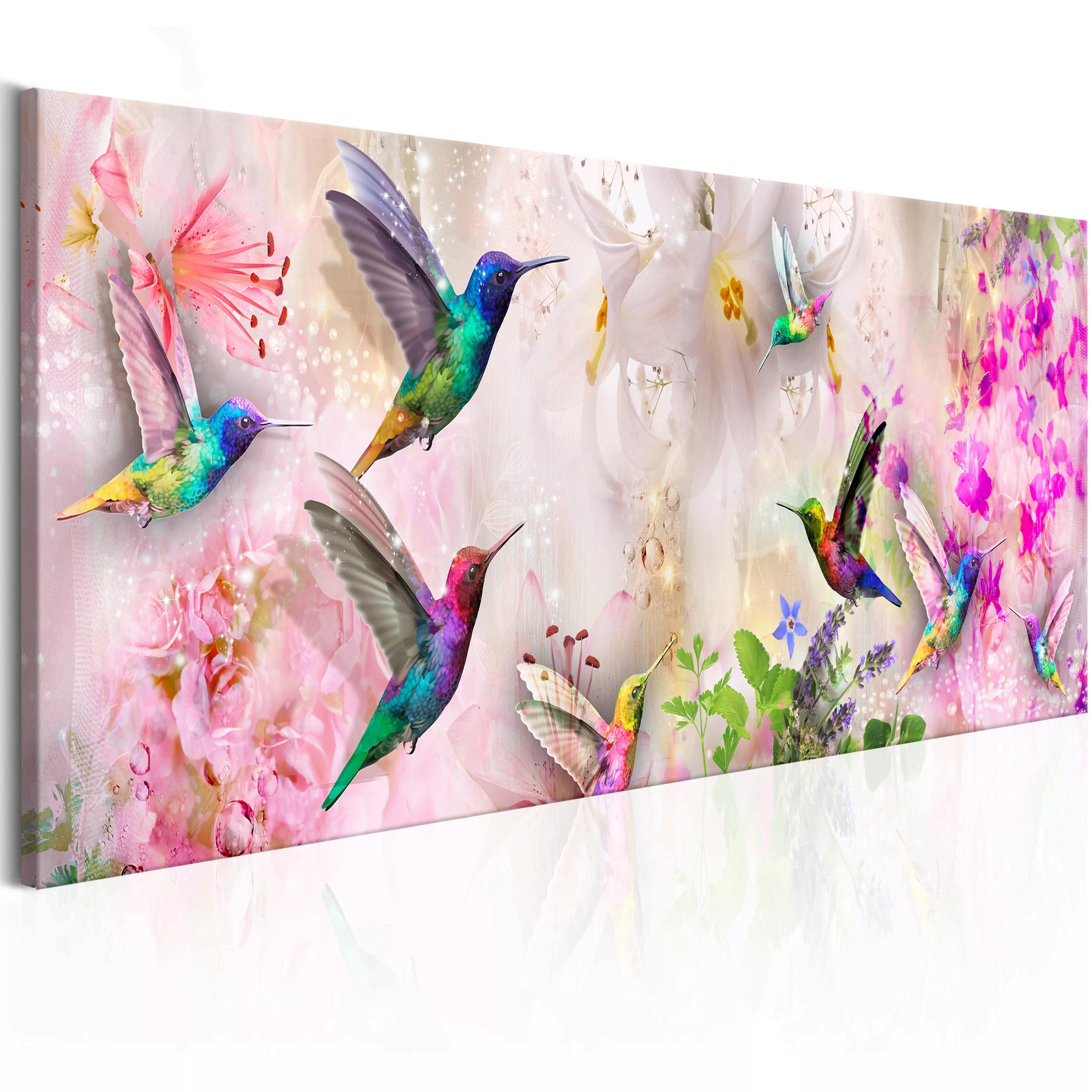 Wandbild - Colourful Hummingbirds (1 Part) Narrow günstig online kaufen