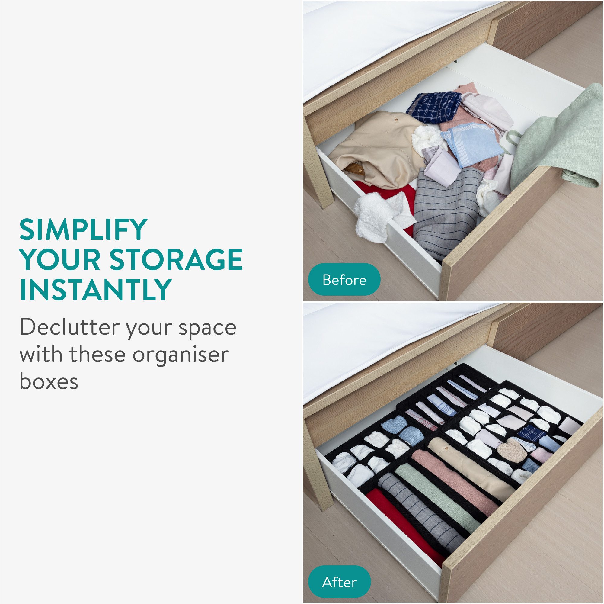 Navaris Aufbewahrungsbox 4er Set Schrank Organizer günstig online kaufen
