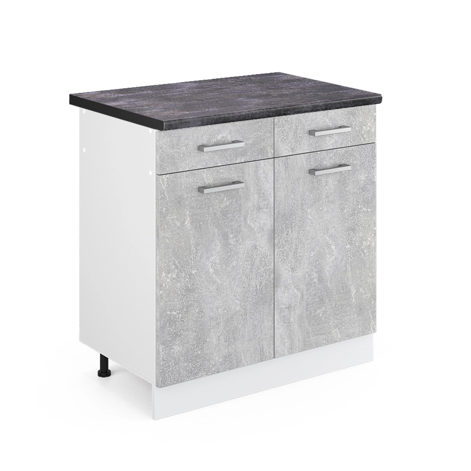 Vicco Unterschrank R-Line, Beton/Weiß, 80 cm, günstig online kaufen