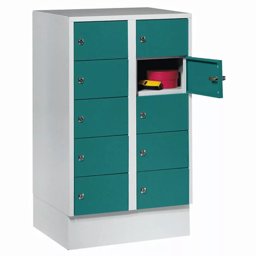 WOLF Garderobenschrank Breite: 600 mm x Tiefe: 500 mm x Höhe: 990 mm opalgr günstig online kaufen