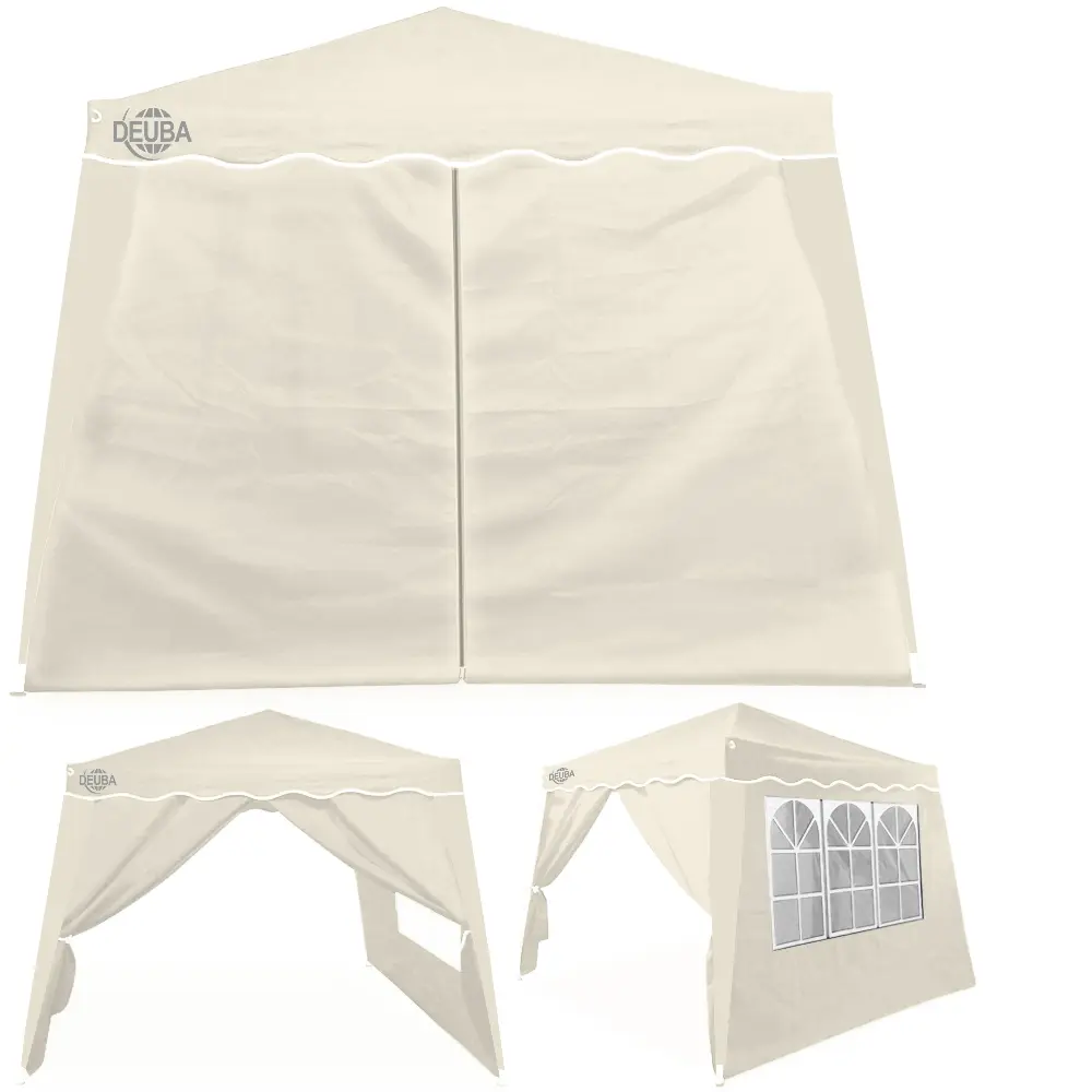 Faltpavillon Capri Beige 3x3m inkl 2 Seitenwänden günstig online kaufen