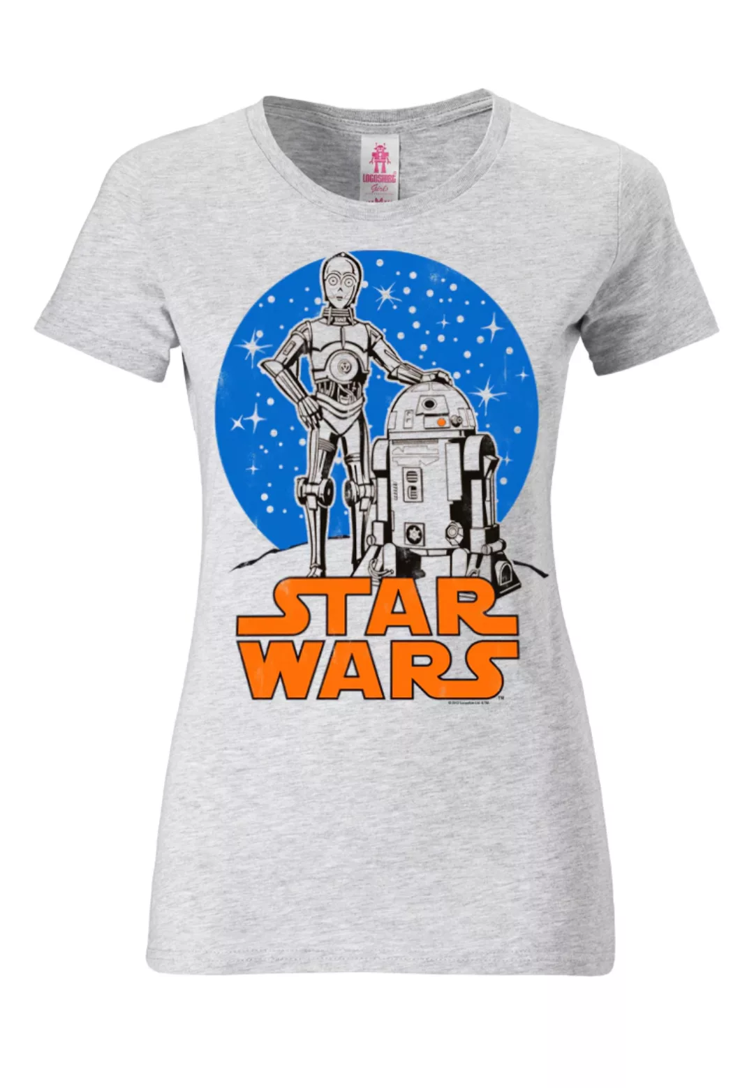 LOGOSHIRT T-Shirt "R2-D2 & C-3PO Star Wars", mit coolem Frontprint günstig online kaufen