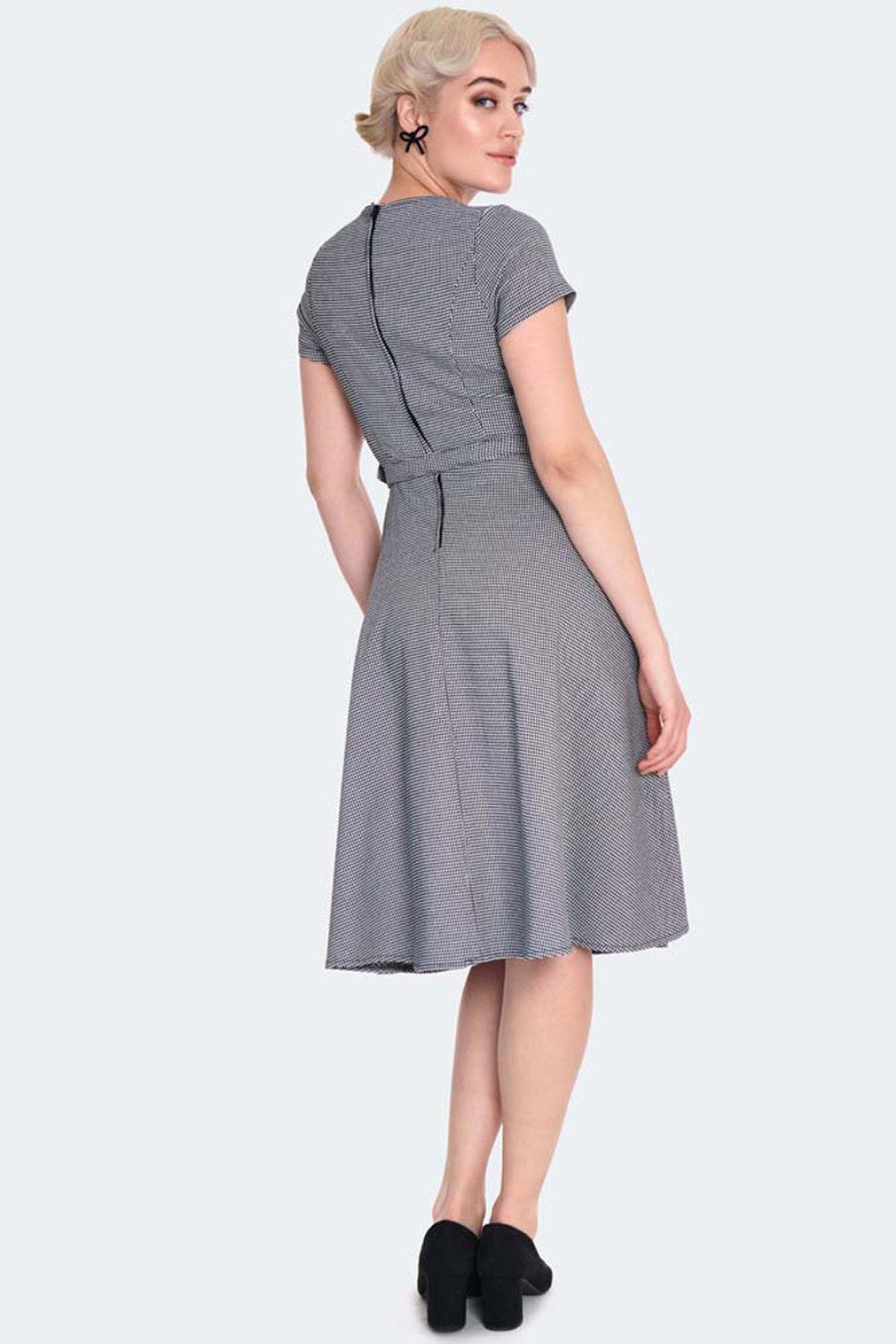 Voodoo Vixen A-Linien-Kleid Houndstooth Flare Dress günstig online kaufen