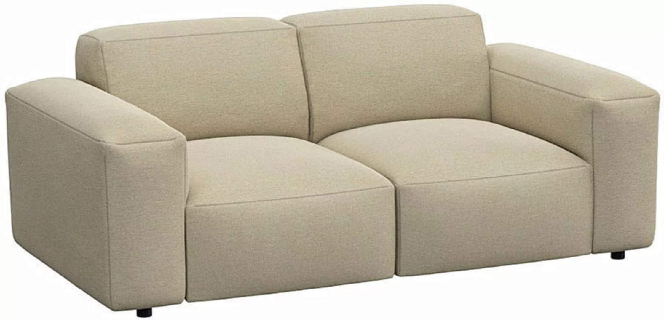 FLEXLUX 2-Sitzer »Lucera Sofa«, modern & anschmiegsam, Kaltschaum, Stahl-We günstig online kaufen