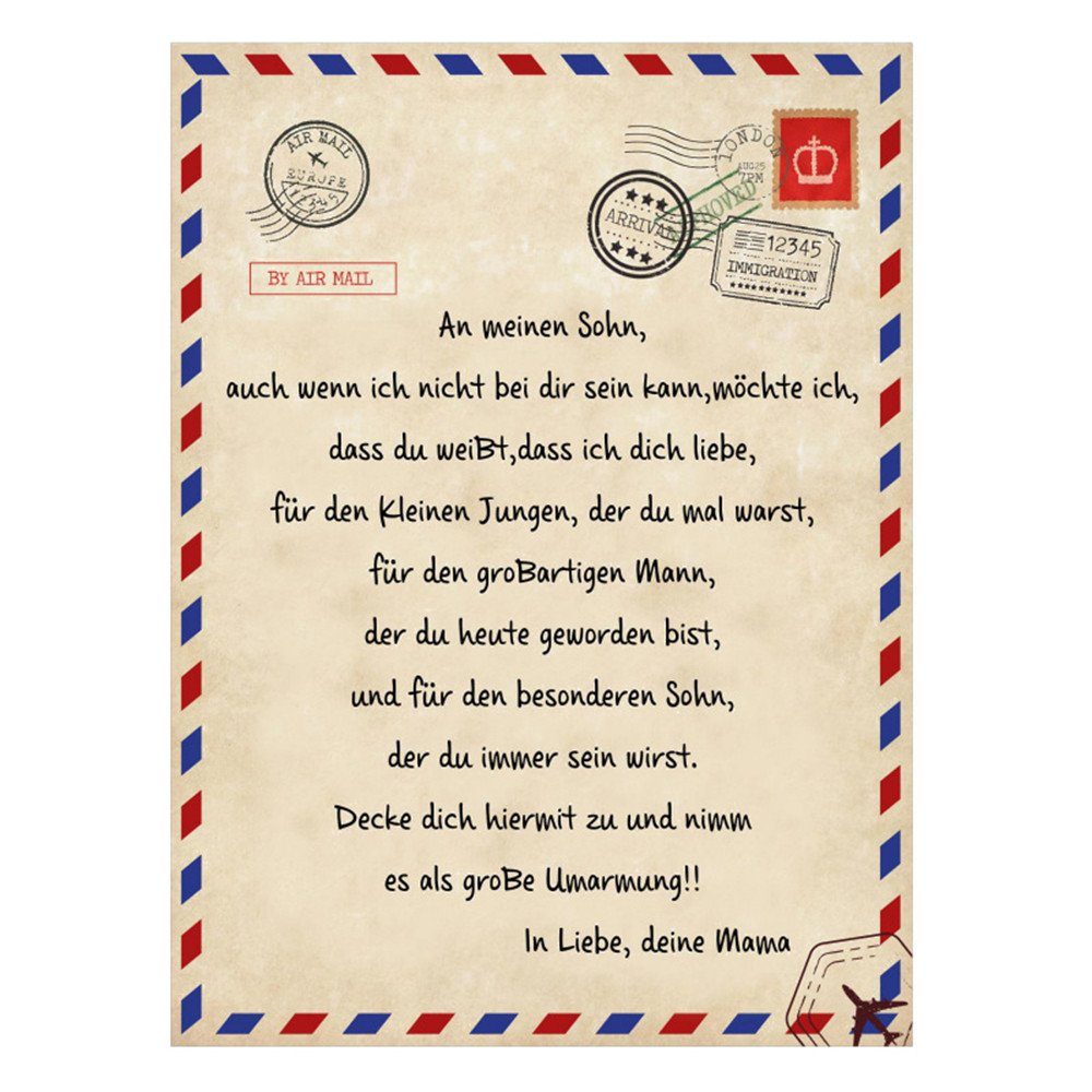 XDeer Kinderbettdecke Flanell-Briefdecke An Meine Tochter/Sohn,Weiche günstig online kaufen