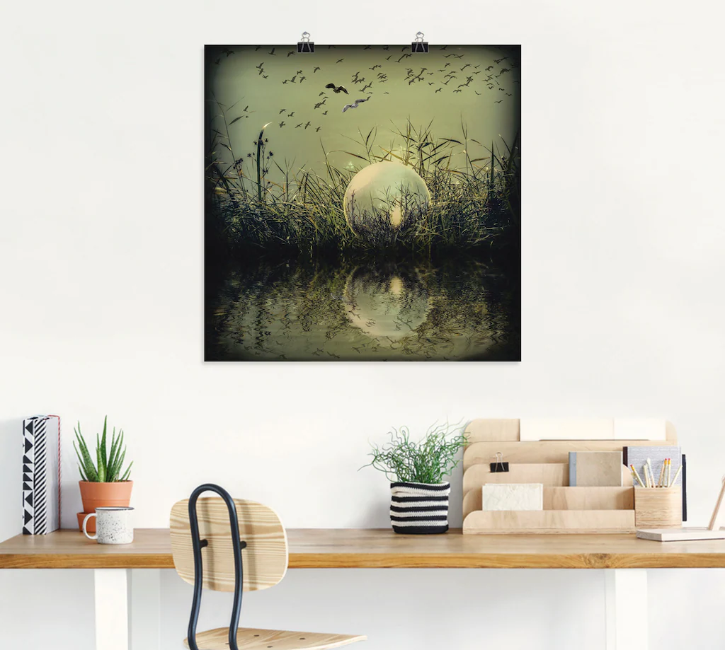 Artland Wandbild "In der Glaskugel - Mystische Au", Landschaften, (1 St.), günstig online kaufen