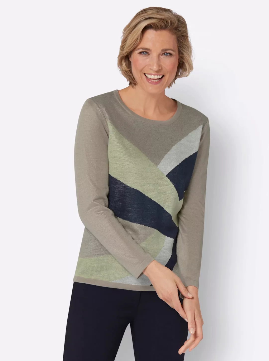 Classic Basics Jacquardpullover "Langarm-Pullover" günstig online kaufen