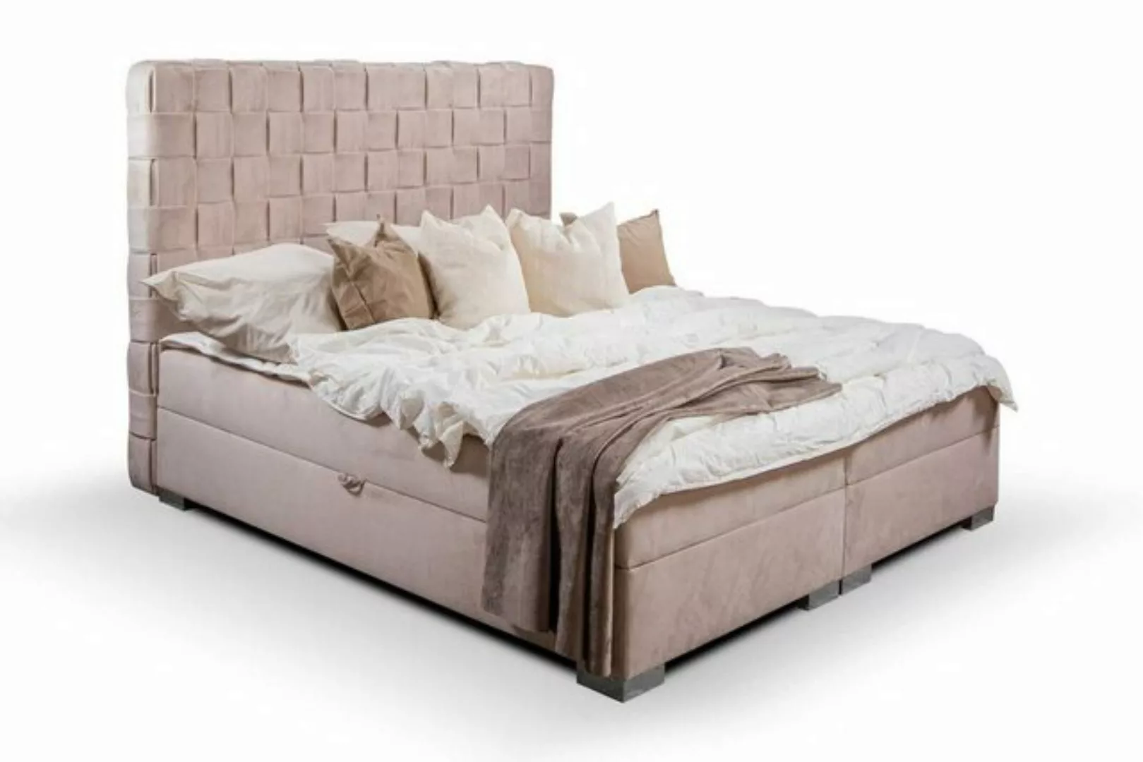 JVmoebel Bett Polsterbett Betten Beige Polster Designer Luxus Design 180x20 günstig online kaufen