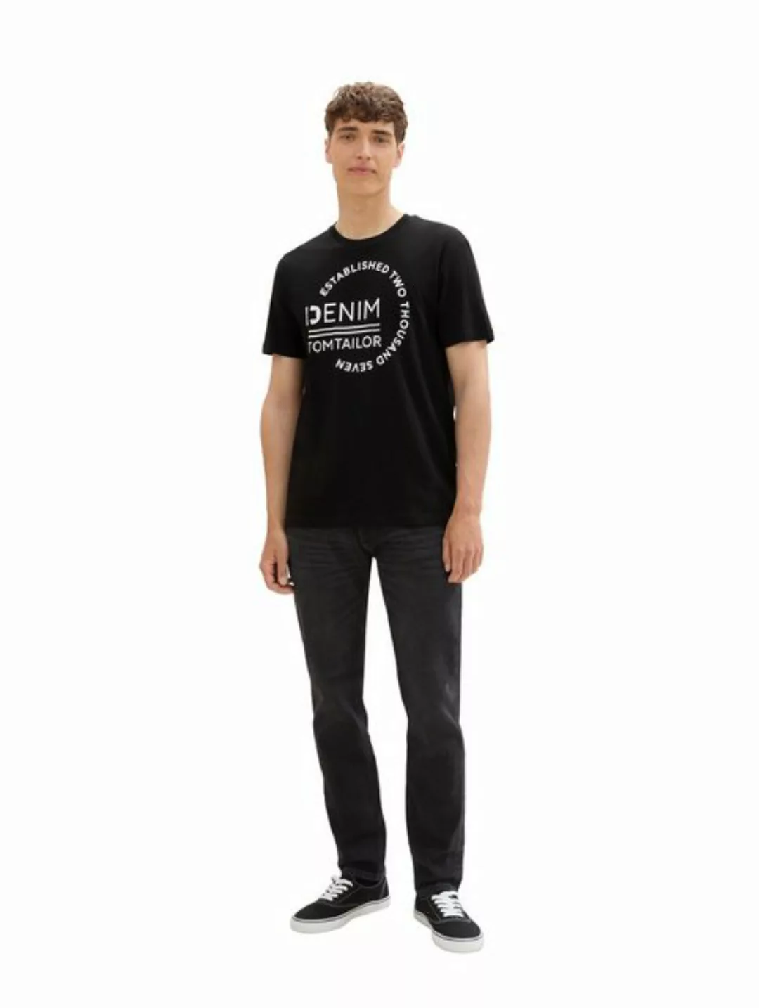 TOM TAILOR Denim T-Shirt mit Logo Print günstig online kaufen