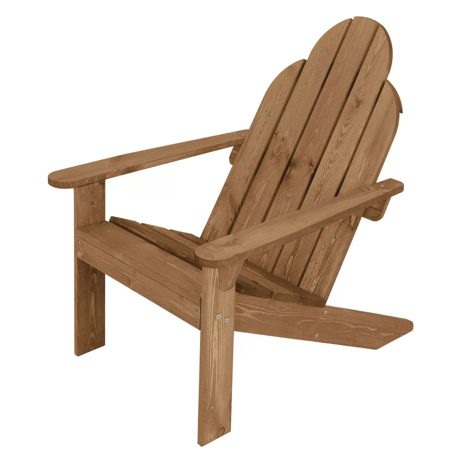 ECD Germany Adirondack-Stuhl aus Tannenholz Massiv 92,5x70x89 cm Braun günstig online kaufen