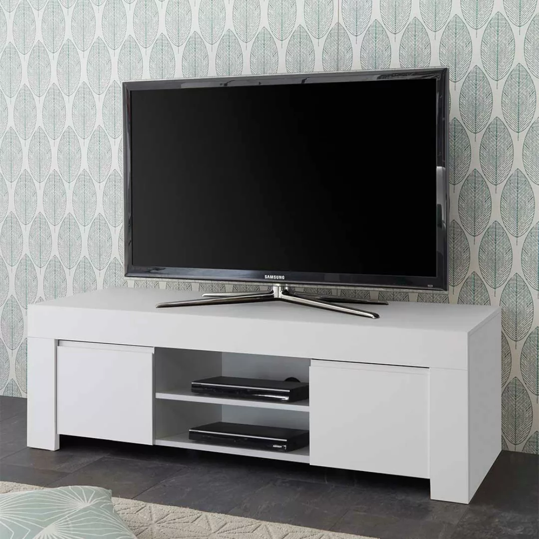 TV Wohnwand in Weiß lackiert modern (dreiteilig) günstig online kaufen